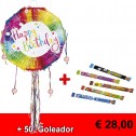 Kit Pignatta Happy Birthday 44 x 44 cm + 50 caramelle Goleador imbustate ad eu 28,00