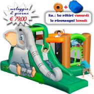 ELENFANTOPOLI - Castello gonfiabile con scivolo gonfiabile di medie dimensioni n1