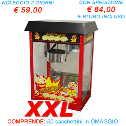 Affitto-Noleggio Macchina Pop Corn - Macchina Dolciaria