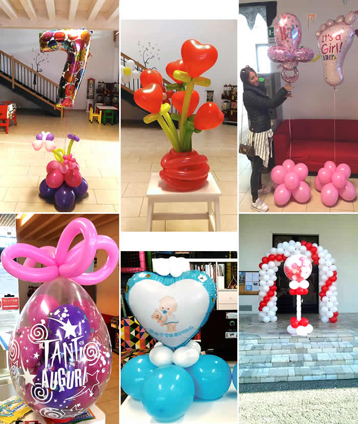 Palloncini numerali ad aria o elio - composizioni di palloncini - accessori festa - pignate - accessori matrimonio cerimonie - sparacoriandoli - candeline in cera e piriche