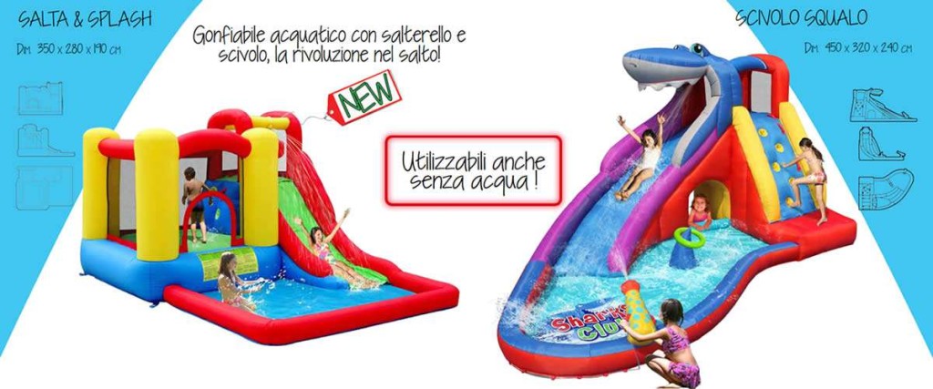 Parco-Castello-Scivolo acquatico gonfiabile da usare con e senza acqua → Tel. 0421-630282 - Cacao Baby Party Snc noleggia giochi gonfiabili (con spedizione e ritiro a domicilio, isole comprese) in tutte le regioni e province italiane: noleggio gonfiabili, affitto gonfiabili, giochi gonfiabili acquatici, noleggio gonfiabili acquatici, affitto gonfiabili acquatici, noleggio scivoli gonfiabili acquatici, noleggio scivoli gonfiabili, noleggio castelli gonfiabili, noleggio salterelli gonfiabili, affitto castelli gonfiabili, affitto scivoli gonfiabili