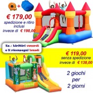 OFFERTA noleggio 2 gonfiabili Australia e Castello a 119 Eu invece di 138 Eu