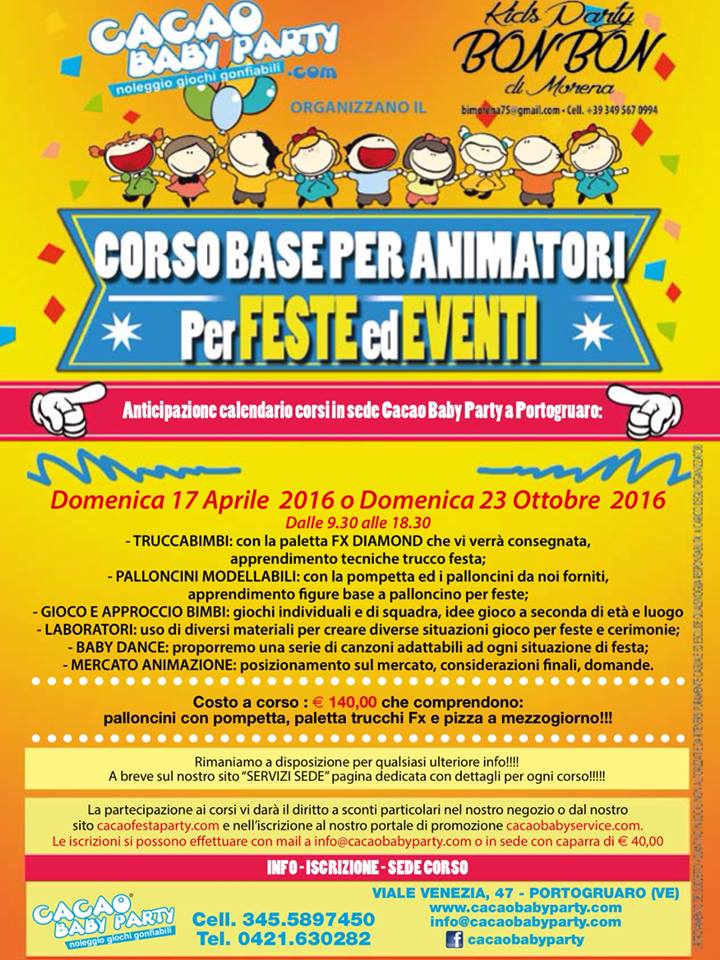 corsi animatori 2016