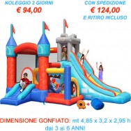 Noleggio Gonfiabile Medioevo 13 Giochi in 1 con scivolo gonfiabile medie-grandi dimensioni