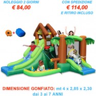 CANGUROTTO - Castello gonfiabile con scivolo gonfiabile di medie dimensioni