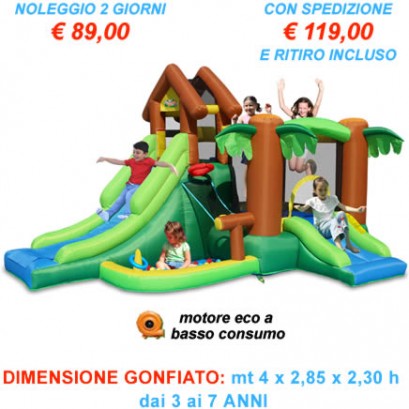 CANGUROTTO - Castello gonfiabile con scivolo gonfiabile di medie dimensioni