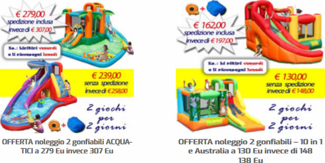 GIUGNO 2018 PRONTI ALLA FESTA? NUOVI GONFIABILI E SUPER OFFERTE CACAO BABY PARTY!