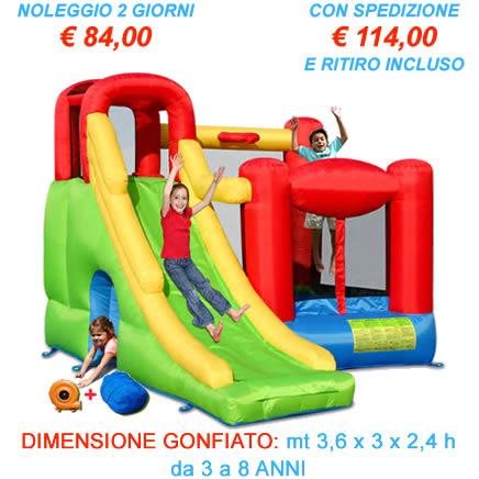 Noleggio Gonfiabile 6 in 1 Super Scivolo - ESCLUSIVA Cacao Baby Party