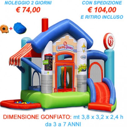 AFFITTO-NOLEGGIO CASTELLO GONFIABILE HAPPY STORE