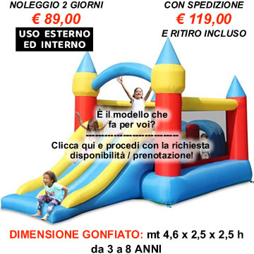 AFFITTO-NOLEGGIO GONFIABILE MINI PERCORSO