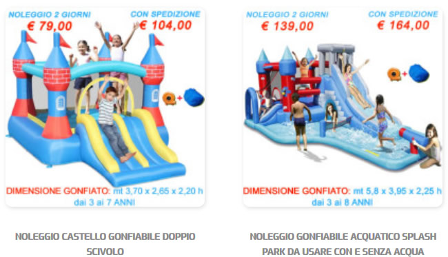banner nuovi giochi gonfiabili a noleggio MARZO 2020