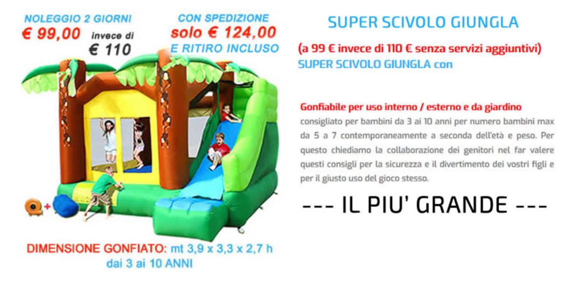 Affitto-Noleggio gonfiabili Umbria noleggio scivoli gonfiabili festa bambini Umbria noleggio castelli gonfiabili Umbria
