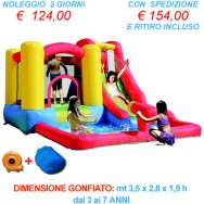 Noleggio Gonfiabile Acquatico Salta e Splash da usare con e senza acqua