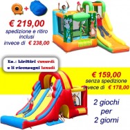OFFERTA noleggio 2 gonfiabili - Mega Scivolo e Australia a 159 Eu invece 178 Eu