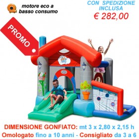Gonfiabile Little Village - salterello e  scivolo e vasca palline