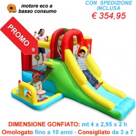 Gonfiabile Parco Avventura - Grande  superficie per saltare, arrampicata, scivolo di grandi dimensio