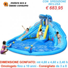 Gonfiabile Ocean Park - Parco gonfiabile di grandi dimensioni con due scivoli e grande piscina